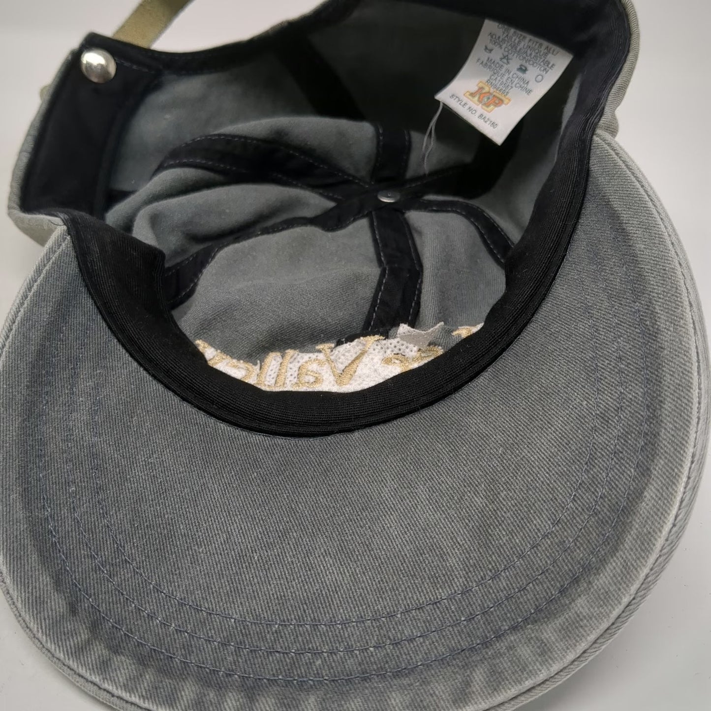 KP Baseball Cap Gray One Size Lee Valley Tools Tree Embroidery Slideback hat