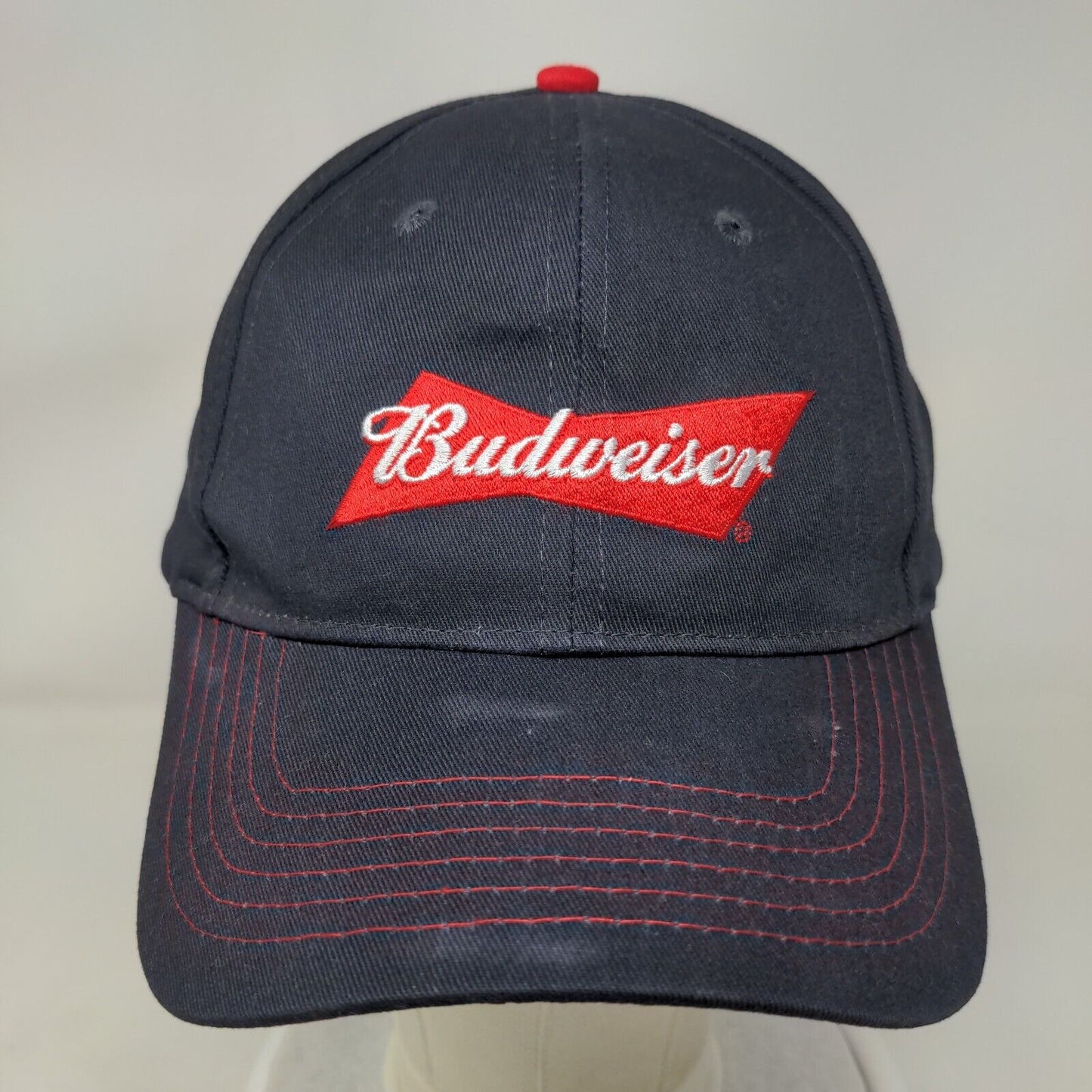 Budweiser Strapback Hat Blue One Size Embroidered Adjustable 6 Panel