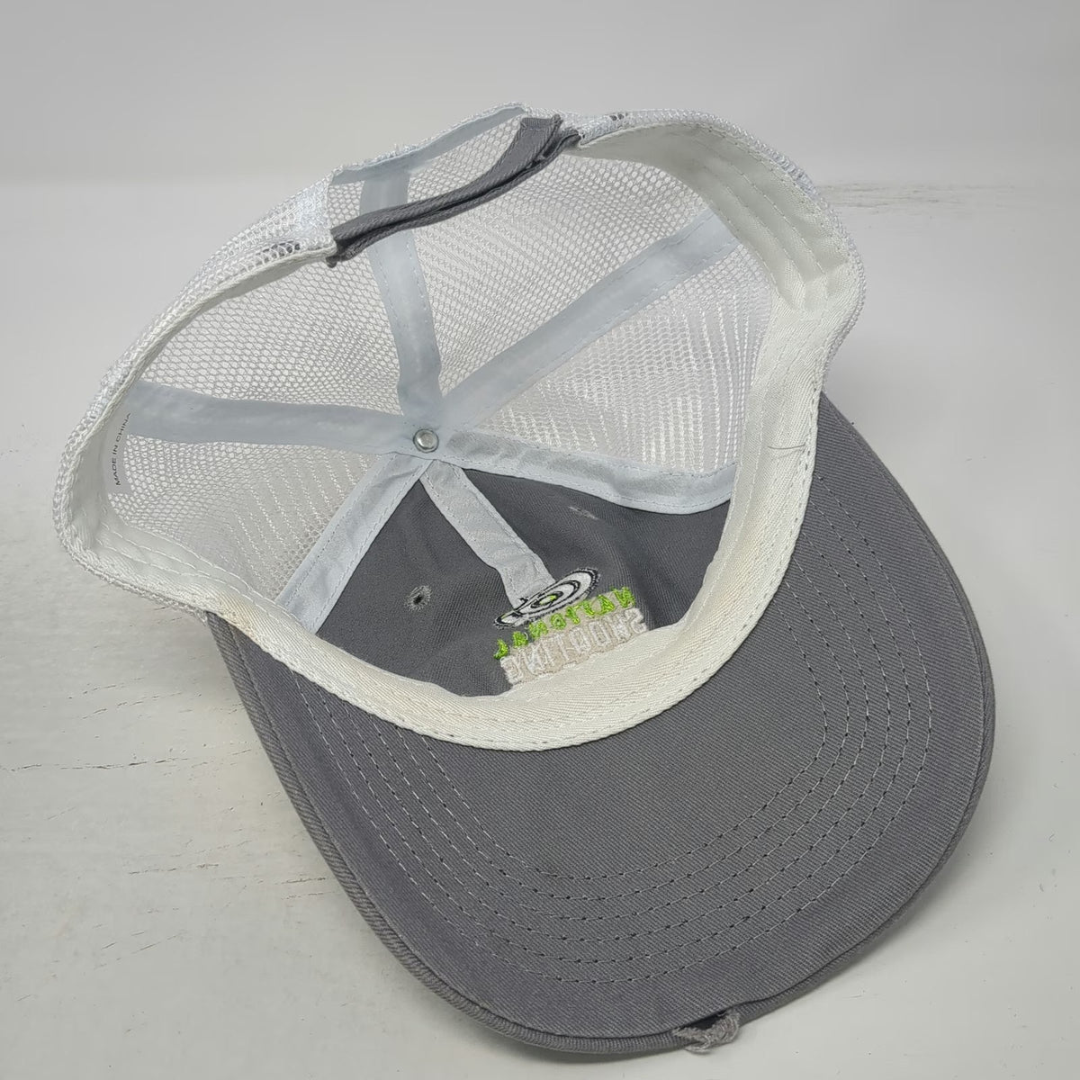 Gray Baseball Cap One Size National Shooting Sports Month August Mesh Back Hat