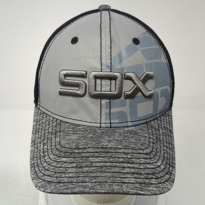 Chicago White Sox MLB New Era Baseball Cap Gray M 39THIRTY Stretch Fit Mesh Hat