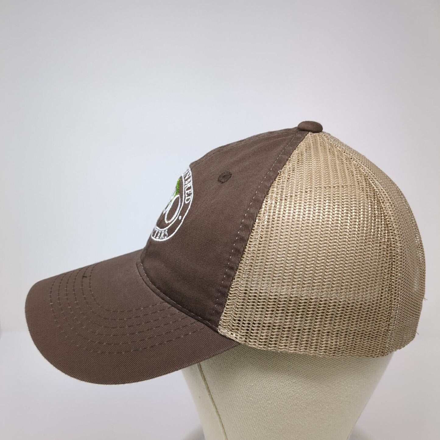 SBO Southern Bred Outfitters Strapback Trucker Hat Brown OS Adjustable Mesh Back