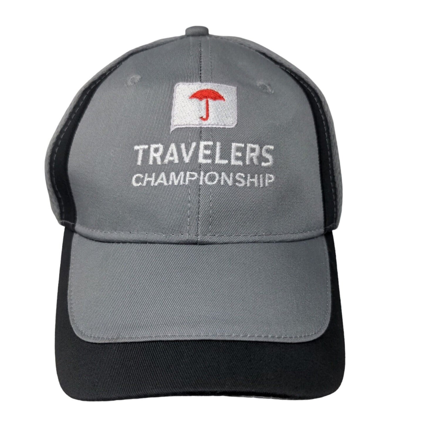 WearGuard Men's Strapback Hat Gray Size OS Embroidered Travelers Championship