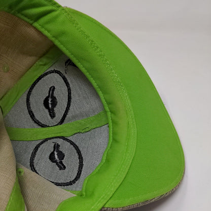 The Muppets Men's Fitted Hat Stretch Kermit the Frog Gray Plaid Poly Blend