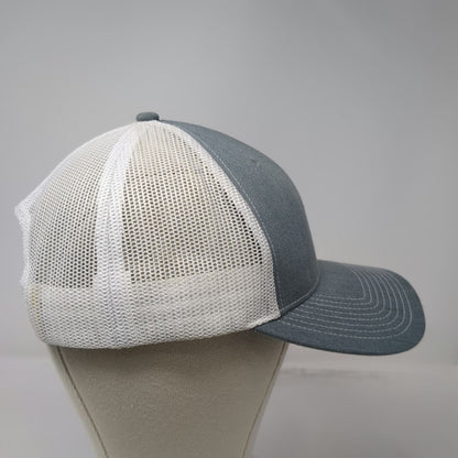 Outdoor Cap Trucker Hat Gray One Size Leather Patch World Beef Expo Mesh Back