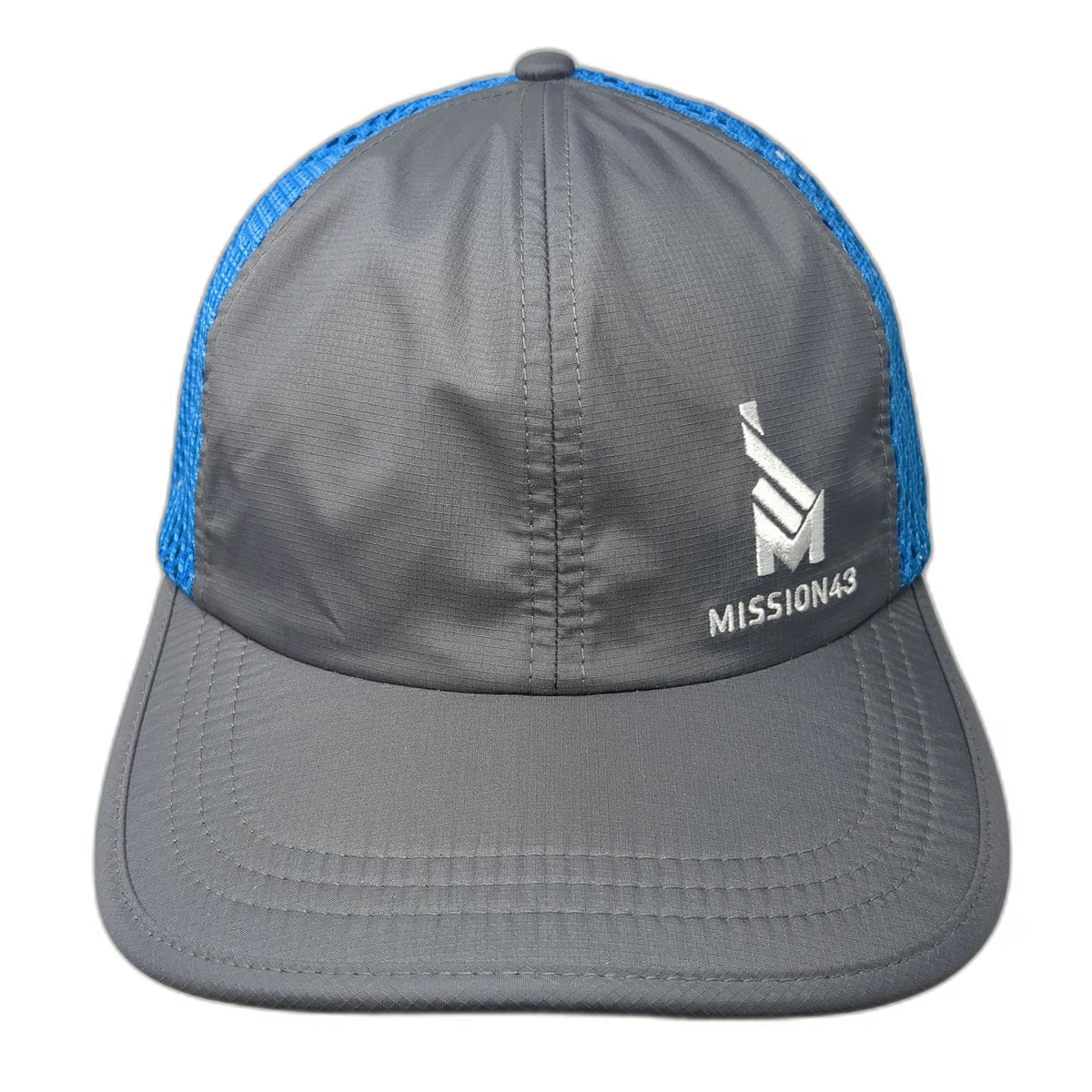Richardson Baseball Cap Gray Blue One Size Mesh Back Performance Mission43 Hat