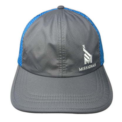 Richardson Baseball Cap Gray Blue One Size Mesh Back Performance Mission43 Hat