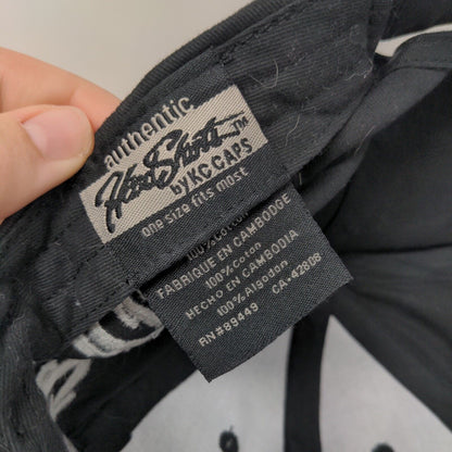 Neptune Strapback Hat Black OSFM Adjustable Embroidered W/Tags KC Caps