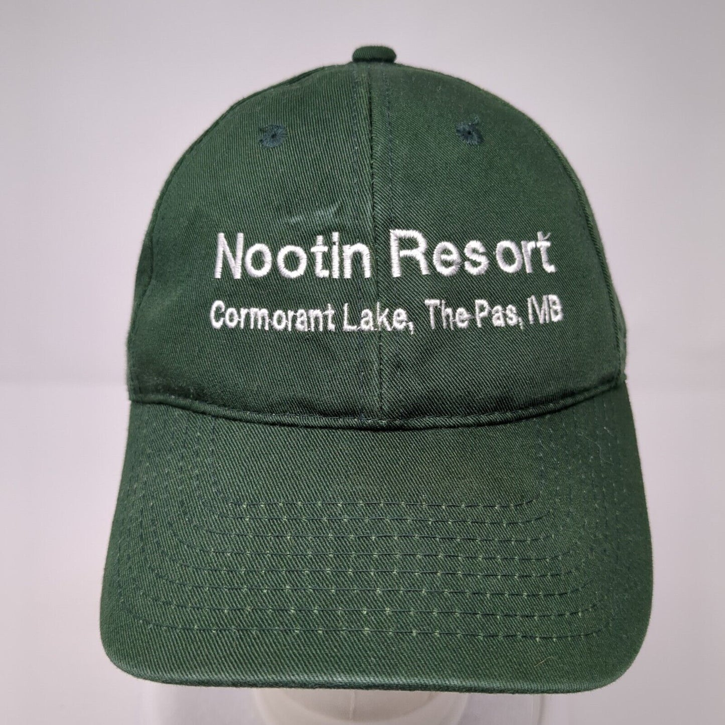 Nootin Resort Strapback Hat Green One Size Adjustable Embroidered