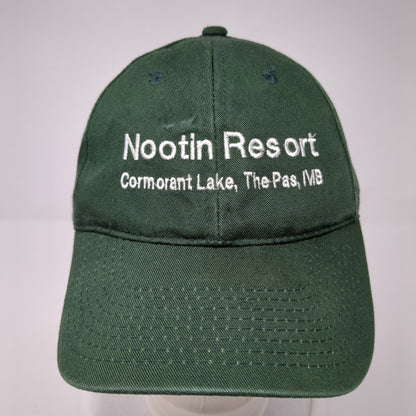 Nootin Resort Strapback Hat Green One Size Adjustable Embroidered