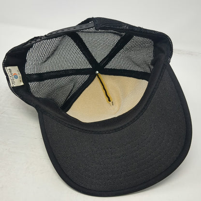 Sportcap Trucker Hat Black One Size Jeeps Alpine Wyoming Script Mesh Snapback