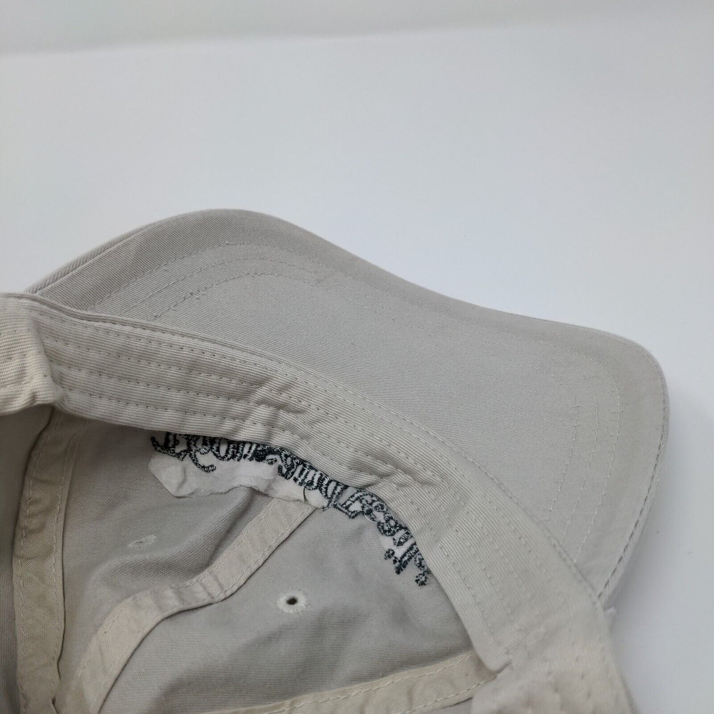 Thousand Trails Slideback Hat Tan OSFA Embroidered Leather Strap