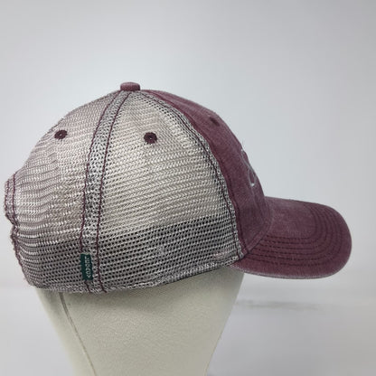 Legacy Trucker Hat Red One Size Shore Lodge McCall Idaho Mesh Back Snapback Cap