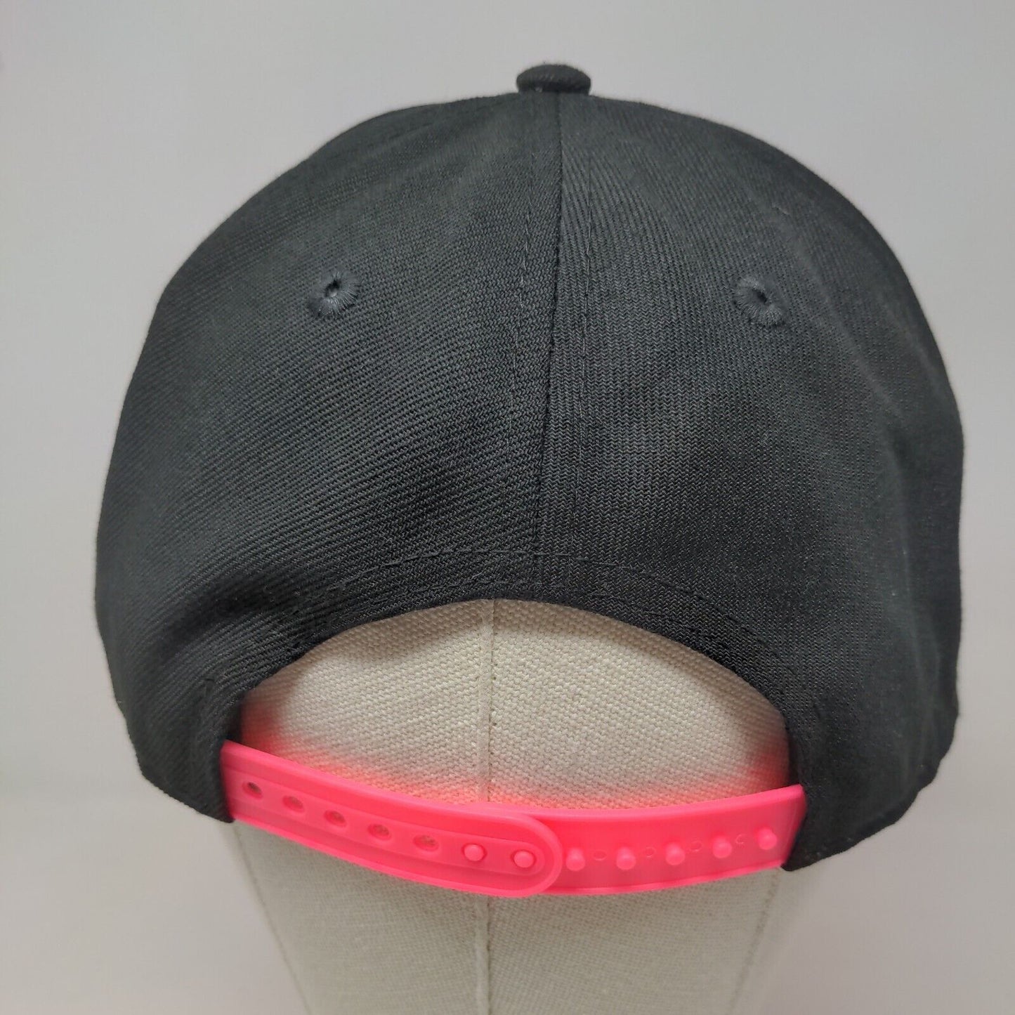 New Era Girl's Snapback Hat 9Fifty Black Pink Blank 100% Polyester