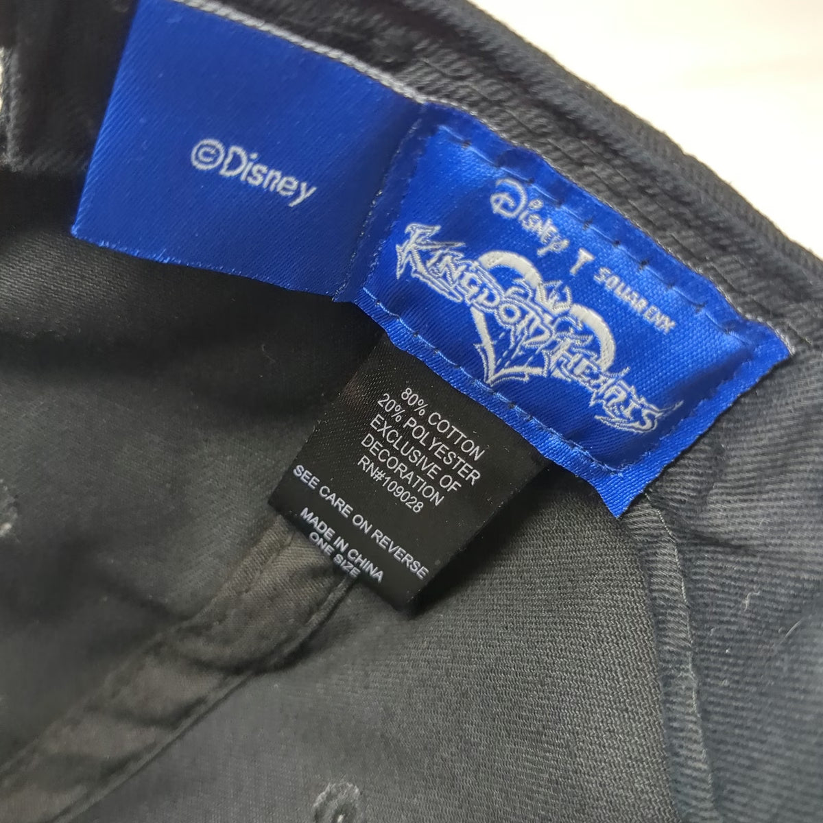 Disney Kingdom Hearts Snapback Black One Size Sora Donald Goofy Underbrim Hat
