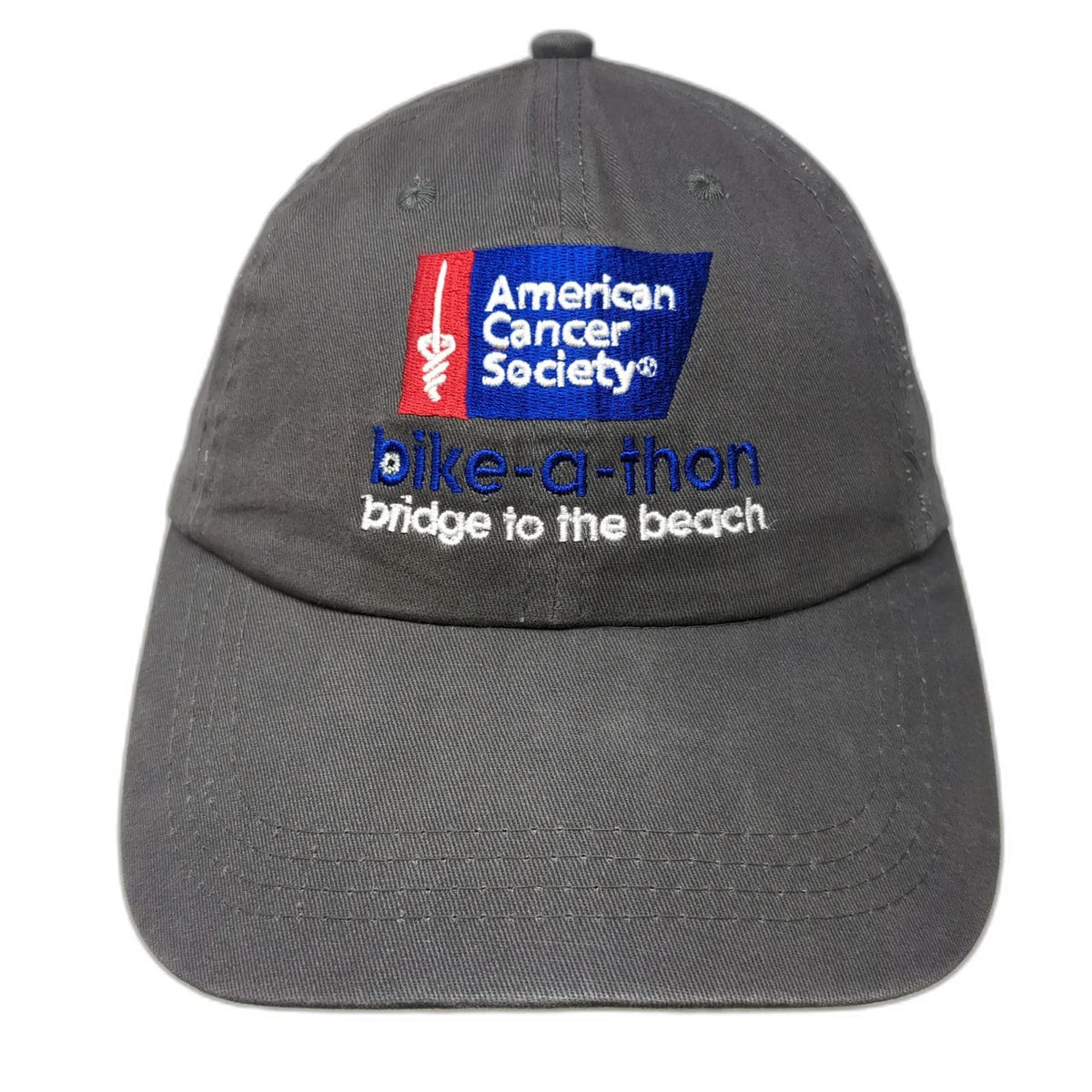Cap America Baseball Cap Gray One Size American Cancer Society Bike-a-Thon Hat