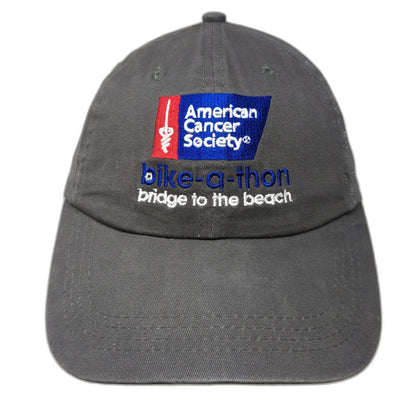 Cap America Baseball Cap Gray One Size American Cancer Society Bike-a-Thon Hat