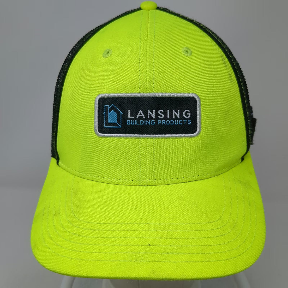Lansing Building Products Trucker Hat Green Black One Size Mesh Snapback Work