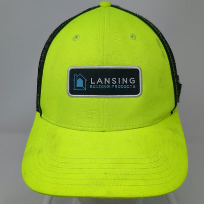 Lansing Building Products Trucker Hat Green Black One Size Mesh Snapback Work