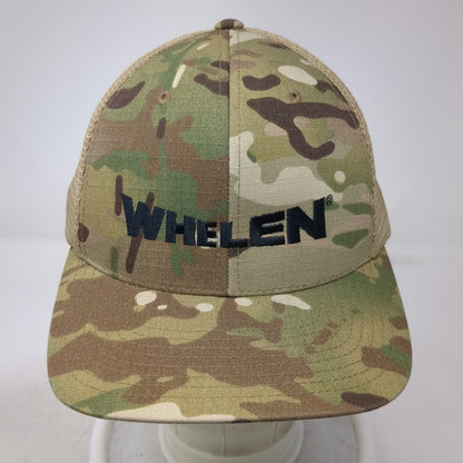 Cap America Whelen Trucker Hat Green Camo One Size Mesh Snapback Flat Brim