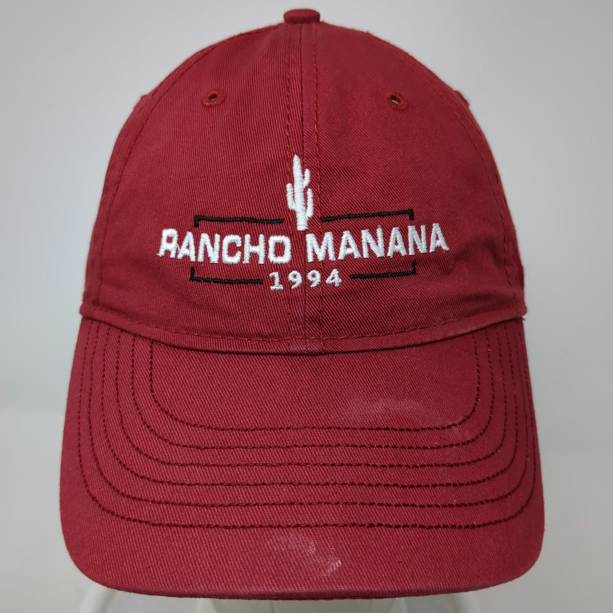 Ouray Baseball Cap Red One Size Strapback Rancho Manana Cactus Cave Creek AZ Hat