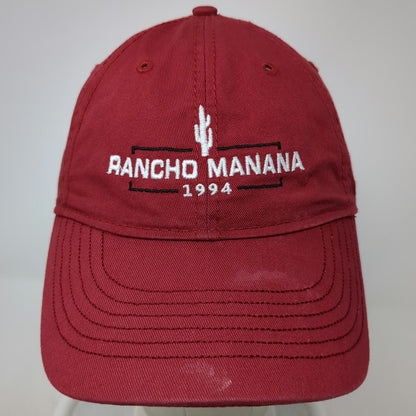 Ouray Baseball Cap Red One Size Strapback Rancho Manana Cactus Cave Creek AZ Hat