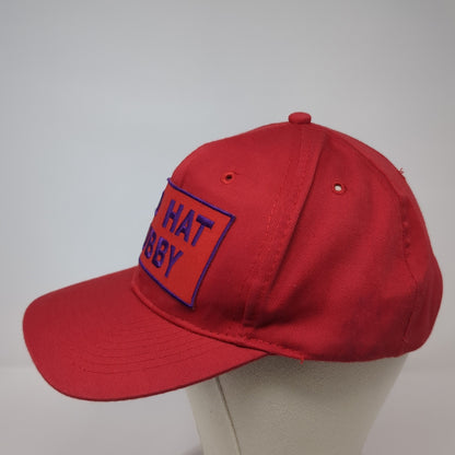 Red Hat Hubby Snapback Hat Red One Size Adjustable Embroidered 6 Panel Otto