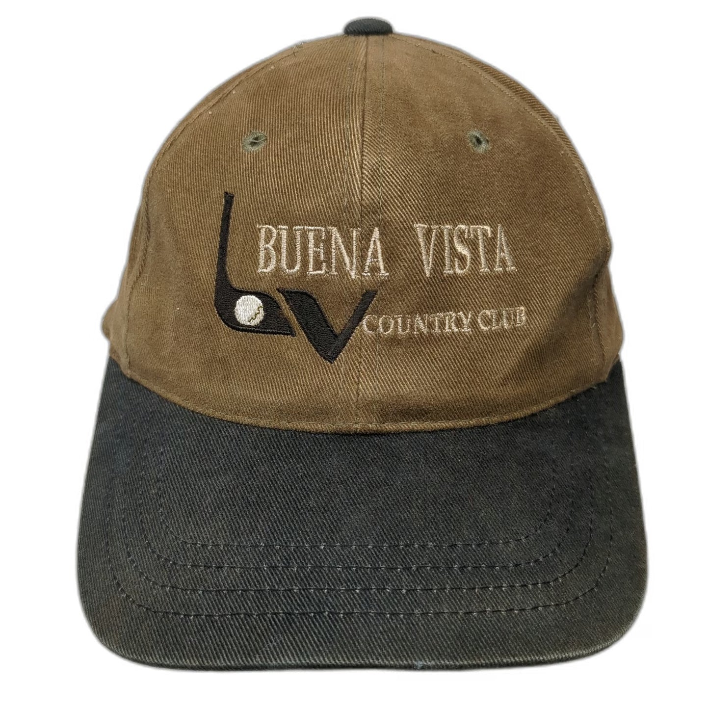 Imperial Baseball Cap Brown Black One Size Buena Vista Country Club Golf Hat