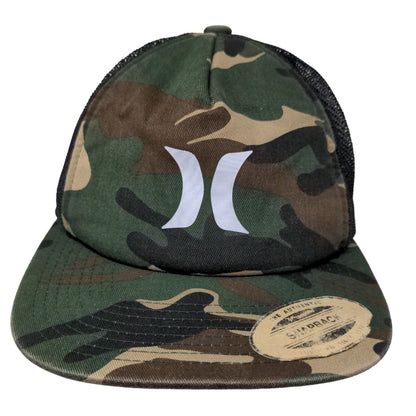 Hurley Snapback Mesh Back Trucker Hat Camouflage One Size Adjustable
