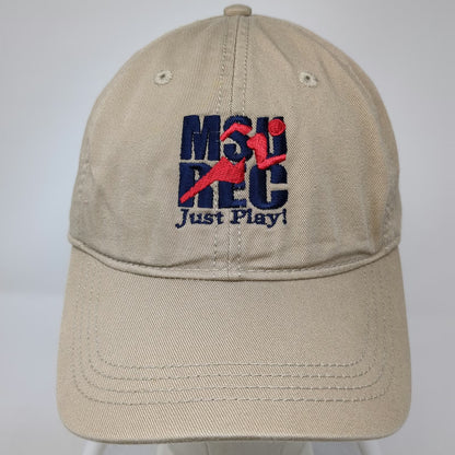 Devon & Jones Baseball Cap Beige One Size MSU REC Just Play Embroidered Hat