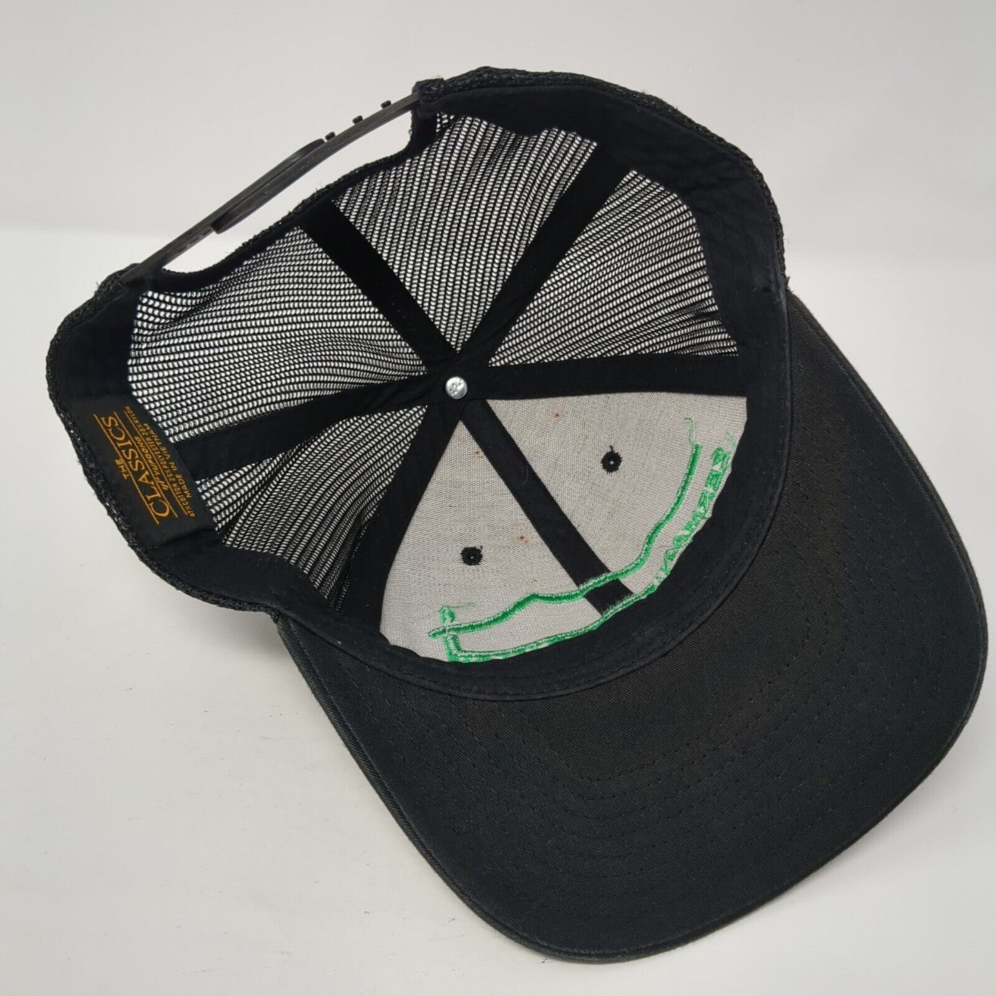 Zerman Restoration Snapback Trucker Hat Black OS Adjustable Mesh Classic Yupoong