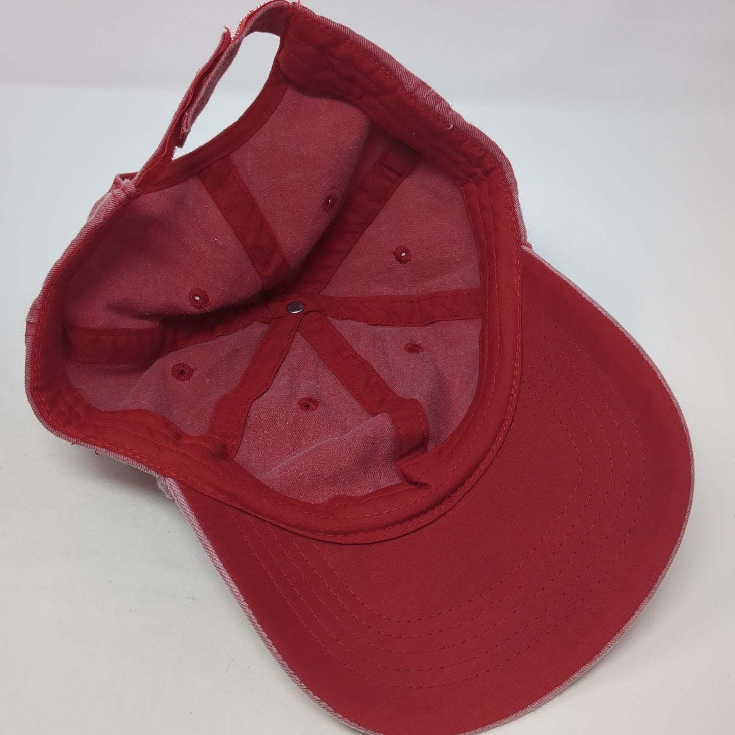 Unbranded Strapback Baseball Cap Red One Size Adjustable 6 Panel Blank
