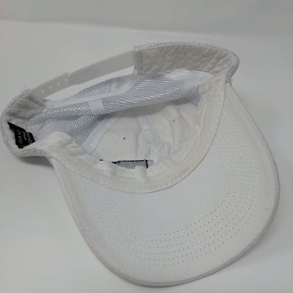 David And Young Snapback Mesh Back Trucker Hat White One Size Embroidered