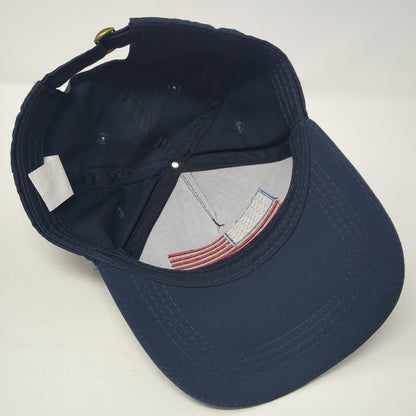 USA Flag Slideback Baseball Cap Blue One Size Adjustable Embroidered Patriotic