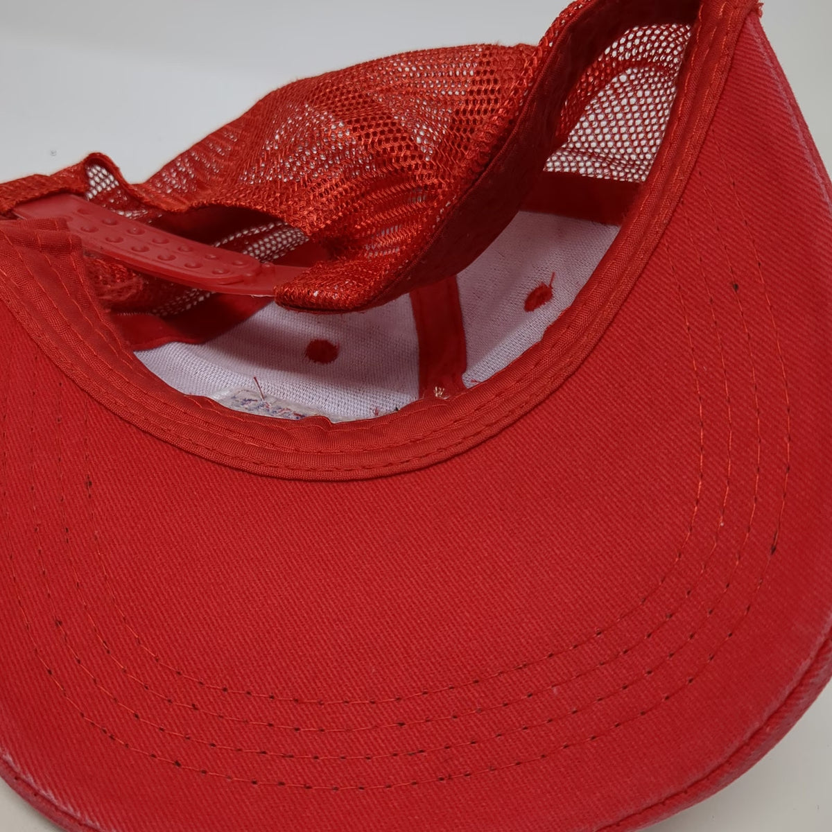 Bubba Gump Shrimp Co Red One Size Trucker Hat Mesh Snapback Movie Logo Forrest