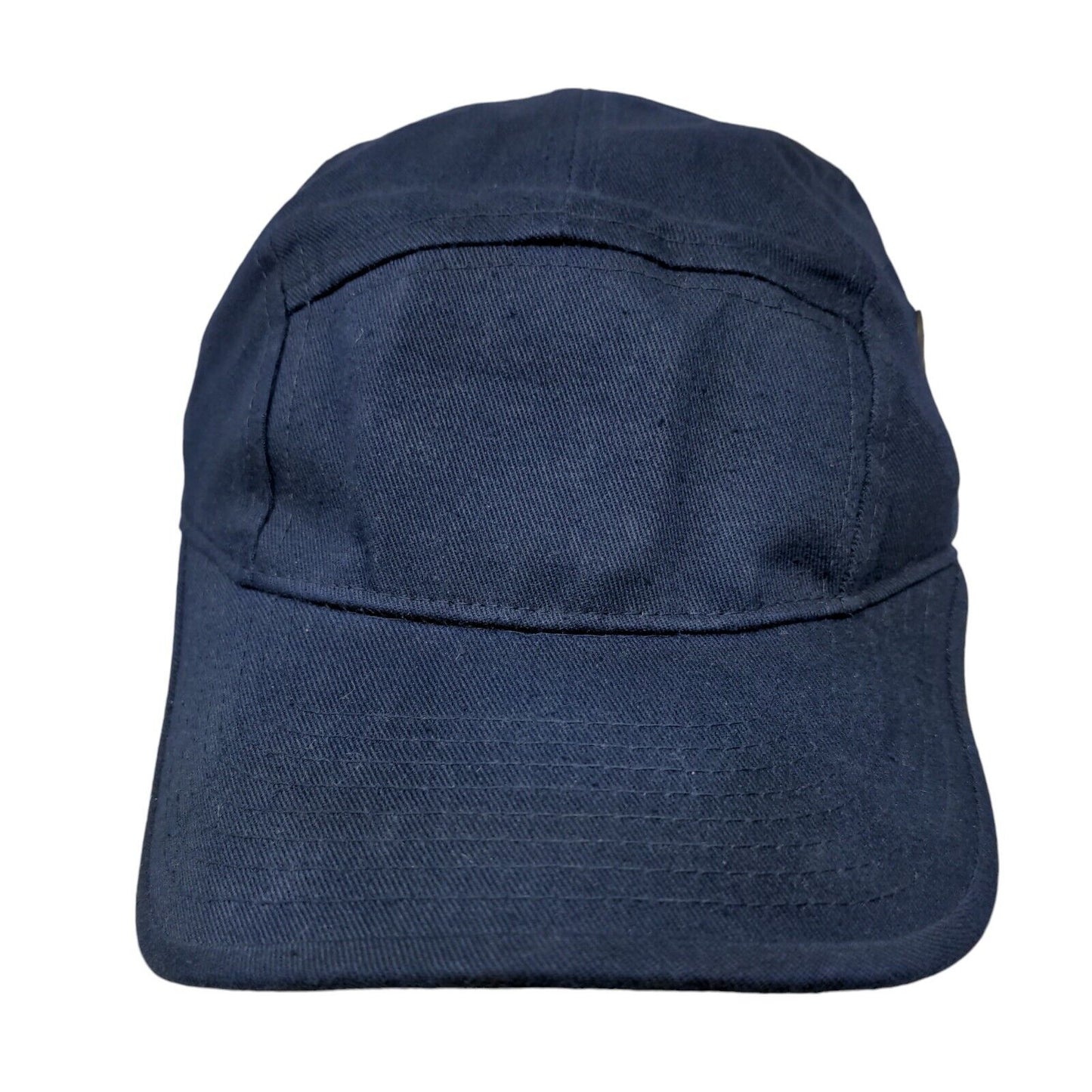 Unbranded Slideback 5 Panel Hat Blue One Size Leather Strap Blank