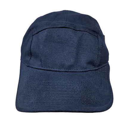 Unbranded Slideback 5 Panel Hat Blue One Size Leather Strap Blank
