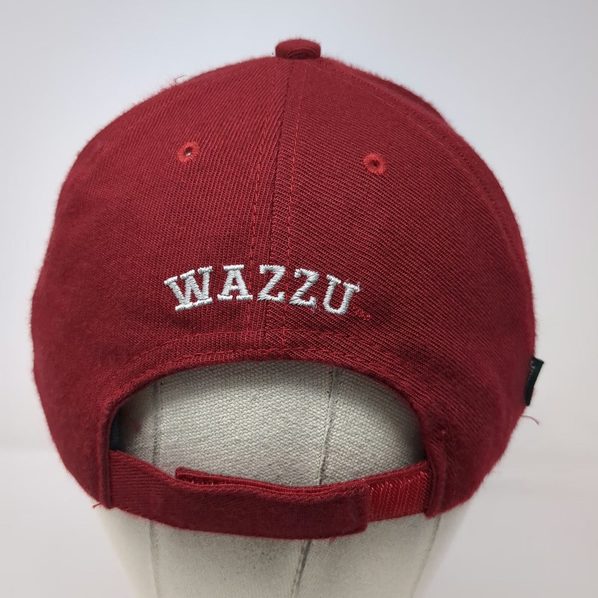 Legacy Baseball Cap Red OS NCAA Strapback WSU Wazzu Cougars Embroidered Hat