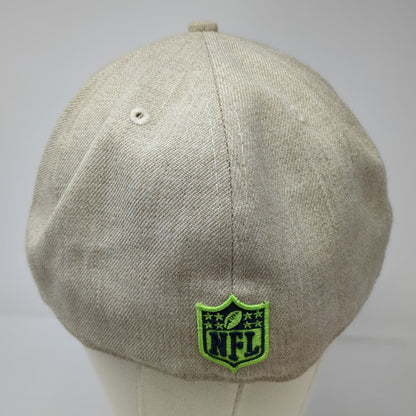 New Era Seattle Seahawks NFL Cap Beige 7 1/2 59FIFTY Fitted Hat Logo