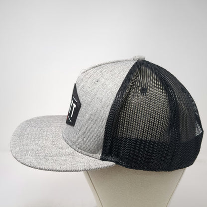 Leatt Trucker Hat Gray Black One Size Mesh Back Snapback Motocross Patch Logo