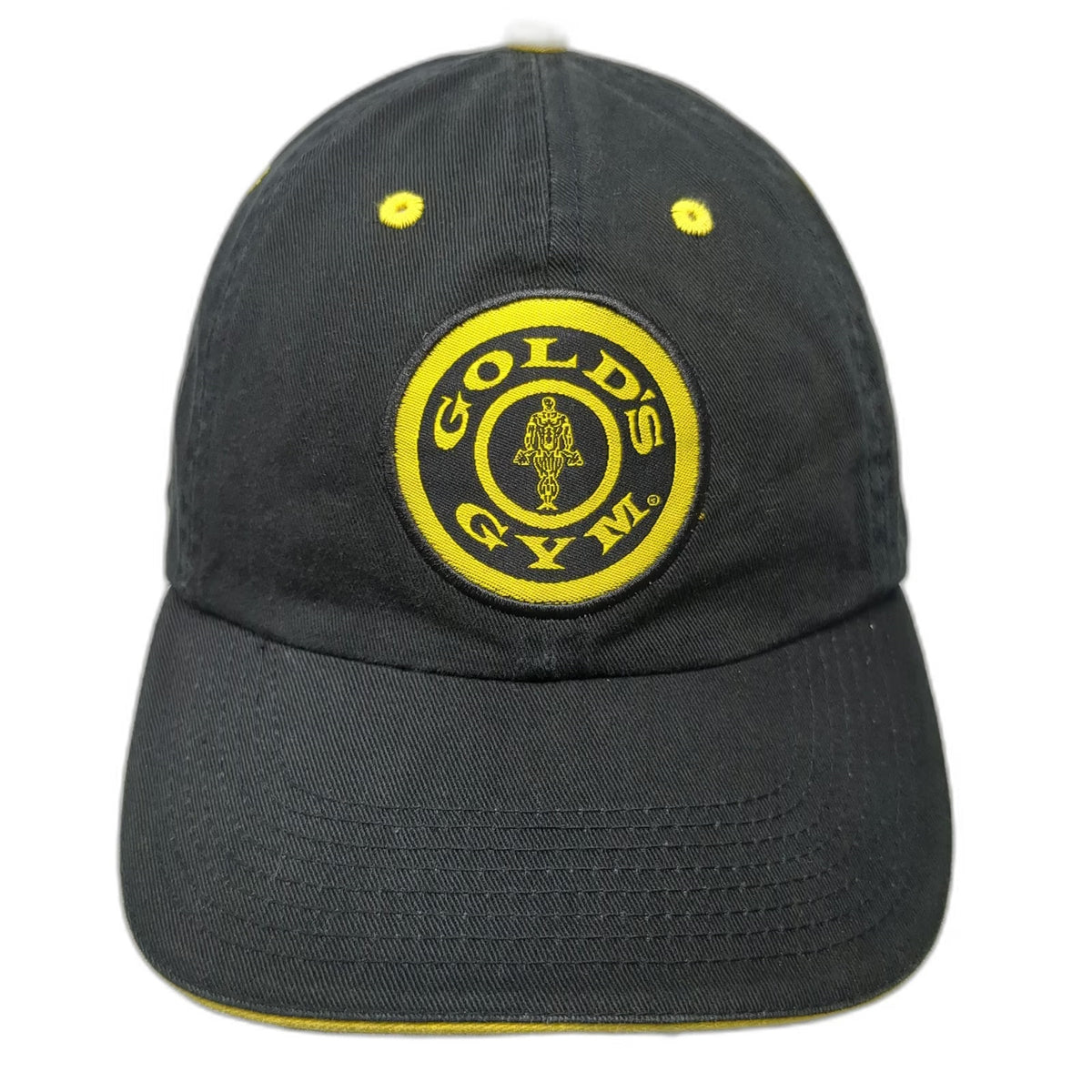 PromoShop Gold's Gym Baseball Cap Black One Size Strapback Embroidered Hat