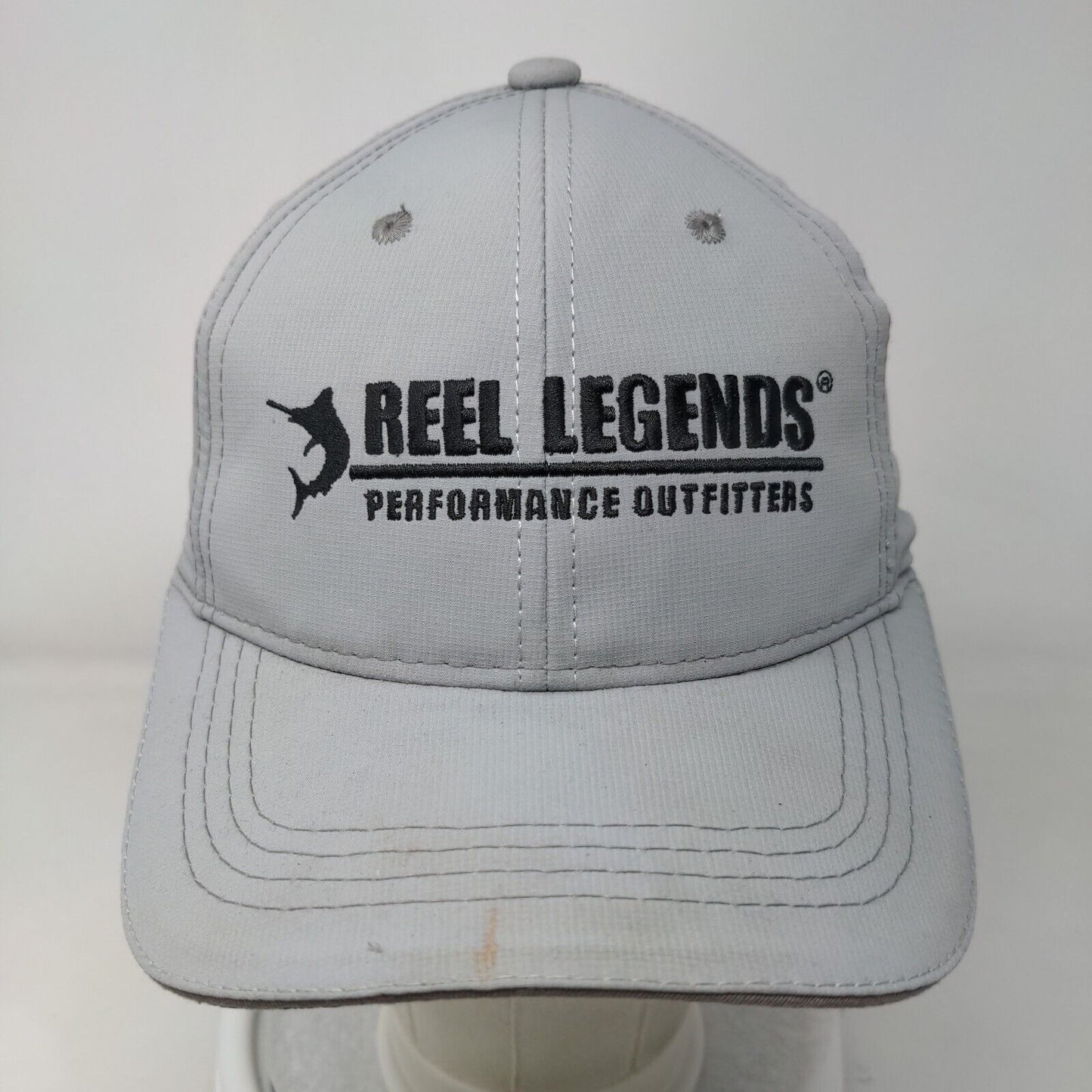 Reel Legends Performance Outfitters Snapback Hat Gray OSFM Adjustable 6 Panel