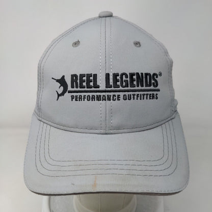 Reel Legends Performance Outfitters Snapback Hat Gray OSFM Adjustable 6 Panel
