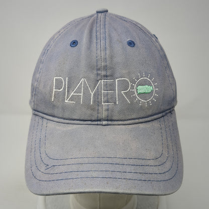 Player Slideback Hat Blue One Size Adjustable Embroidered 6 Panel