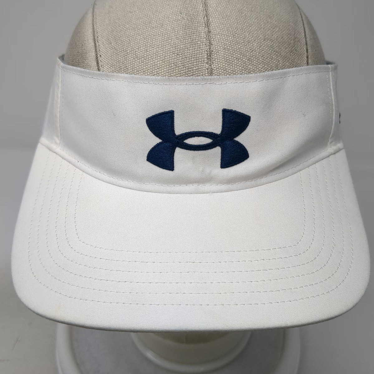 Under Armour Visor White One Size Strapback Embroidered Golf Performance Hat