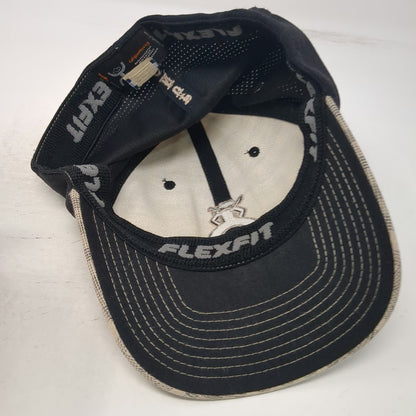 Hooey Baseball Cap Beige Black Plaid M Punchy Flexfit Stretch Logo Graphic Hat
