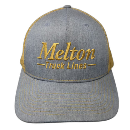 Richardson Trucker Hat Blue Gold One Size Melton Truck Lines Mesh Snapback