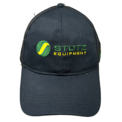 John Deere Trucker Hat Black One Size Stotz Equipment Embroidered Mesh Snapback