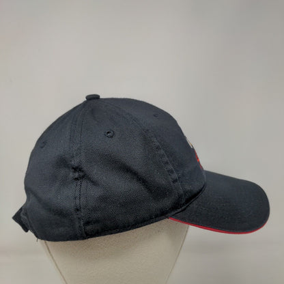 CAT Racing Strapback Hat Black One Size Adjustable Embroidered Vented Holes