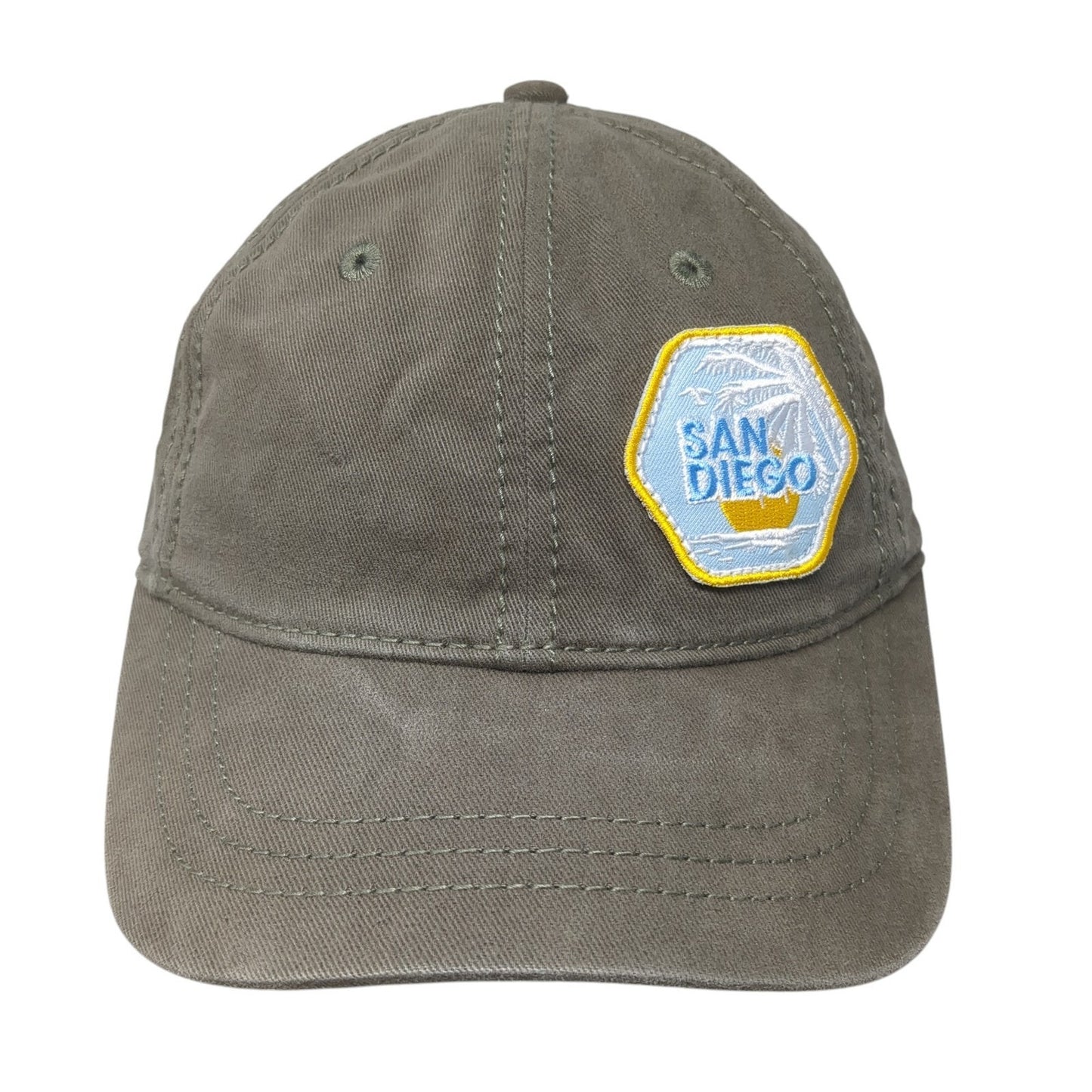 San Diego Slideback Baseball Cap Brown One Size Adjustable Embroidered District