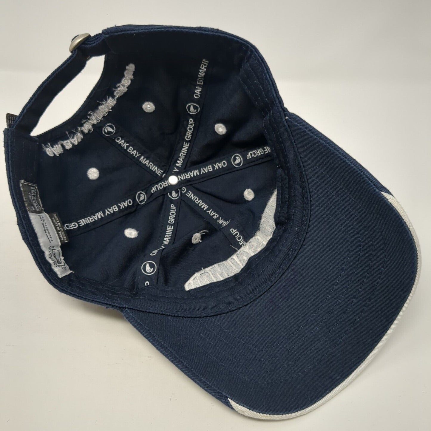 King Salmon Resort Slideback Hat Blue OS Adjustable Oak Bay Marine by Merkley